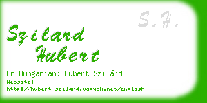 szilard hubert business card